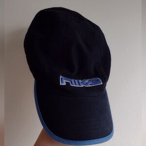 Vtg 90s Black And Blue Team Nike Hat